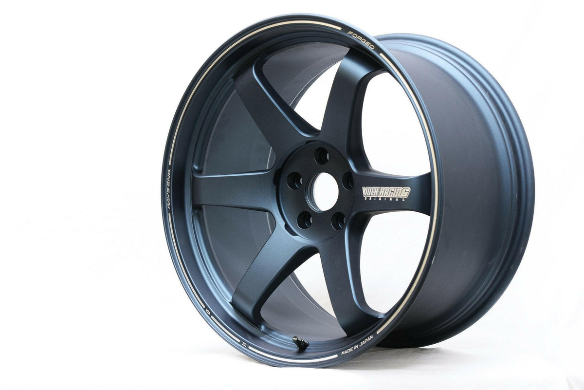 Volk TE37 Ultra 5x114.3 19” Matte Blue Gunmetal Wheels.