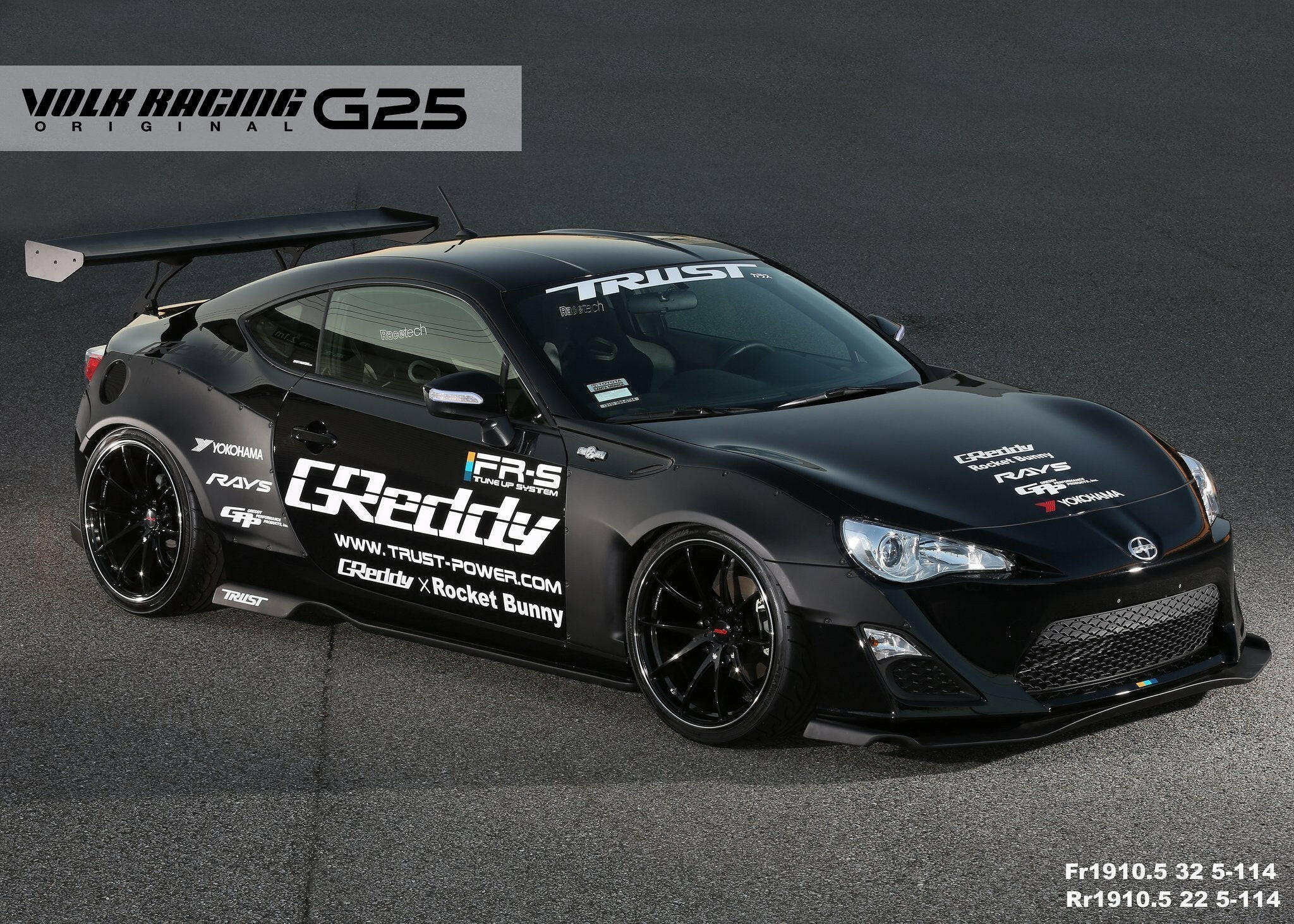 Volk G25 5x120 20” Formula Silver / Black Clear Wheels.