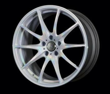 Volk G25 5x120 20” Prism Crystal White Wheels.