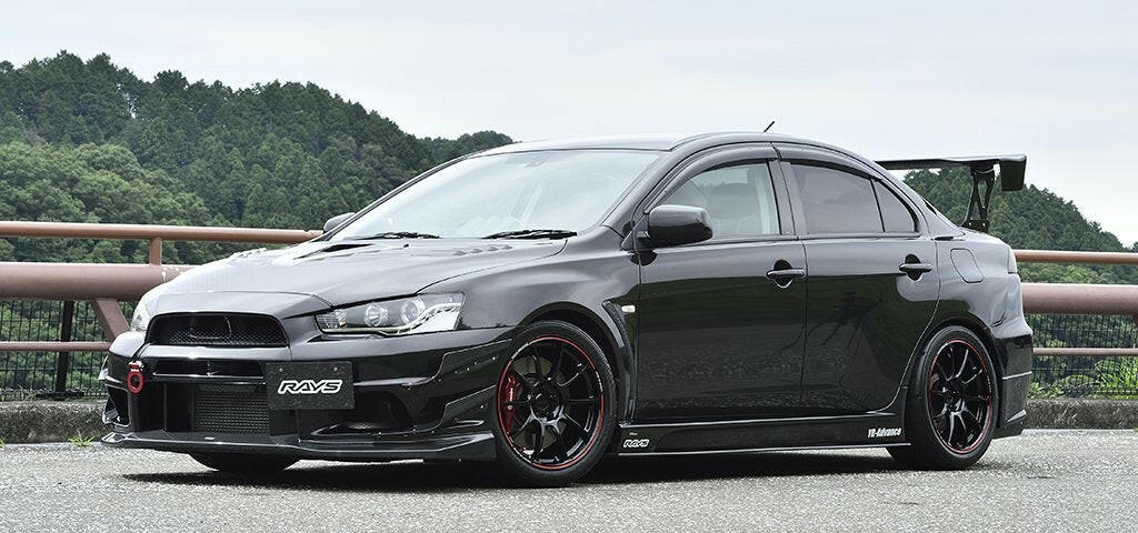 Volk ZE40 Time Attack 5x114.3 18” Black / REDOT Wheels.