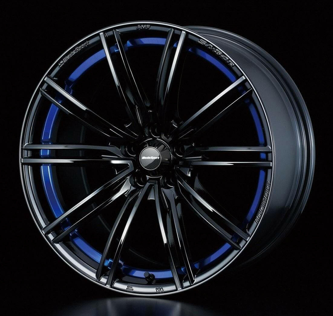 WedsSport SA-54R 5x114.3 18” Blue Light Chrome Wheels.