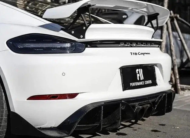 Carbon Fiber Rear Diffuser - Porsche 718 Cayman/Boxster (2016-2023).
