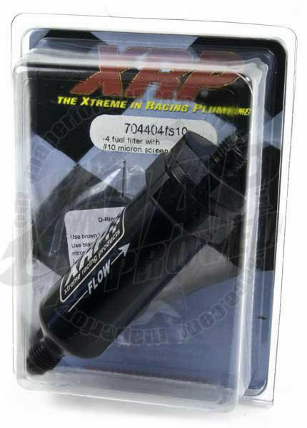 XRP Space Saver -4an In-line 10 Micron Oil Filter (704404FS10).