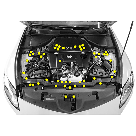 ZSPEC ”Stage 2” Dress Up Bolts® Stainless/Billet Fastener Kit | 2023+ Nissan Z (00843612141514).